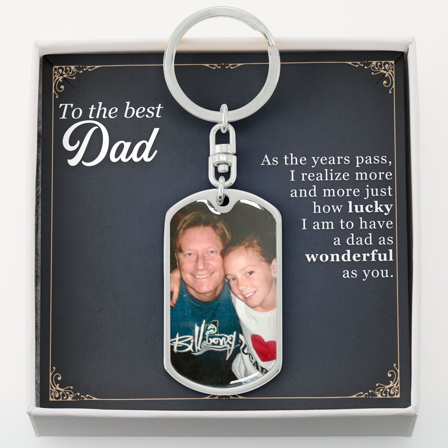 Father's Gift - Personalized Photo Keychain