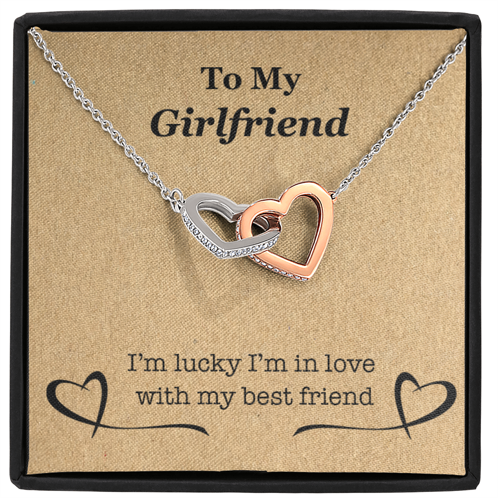 To My Girlfriend Necklace - Lucky I'm in love with My best friend
