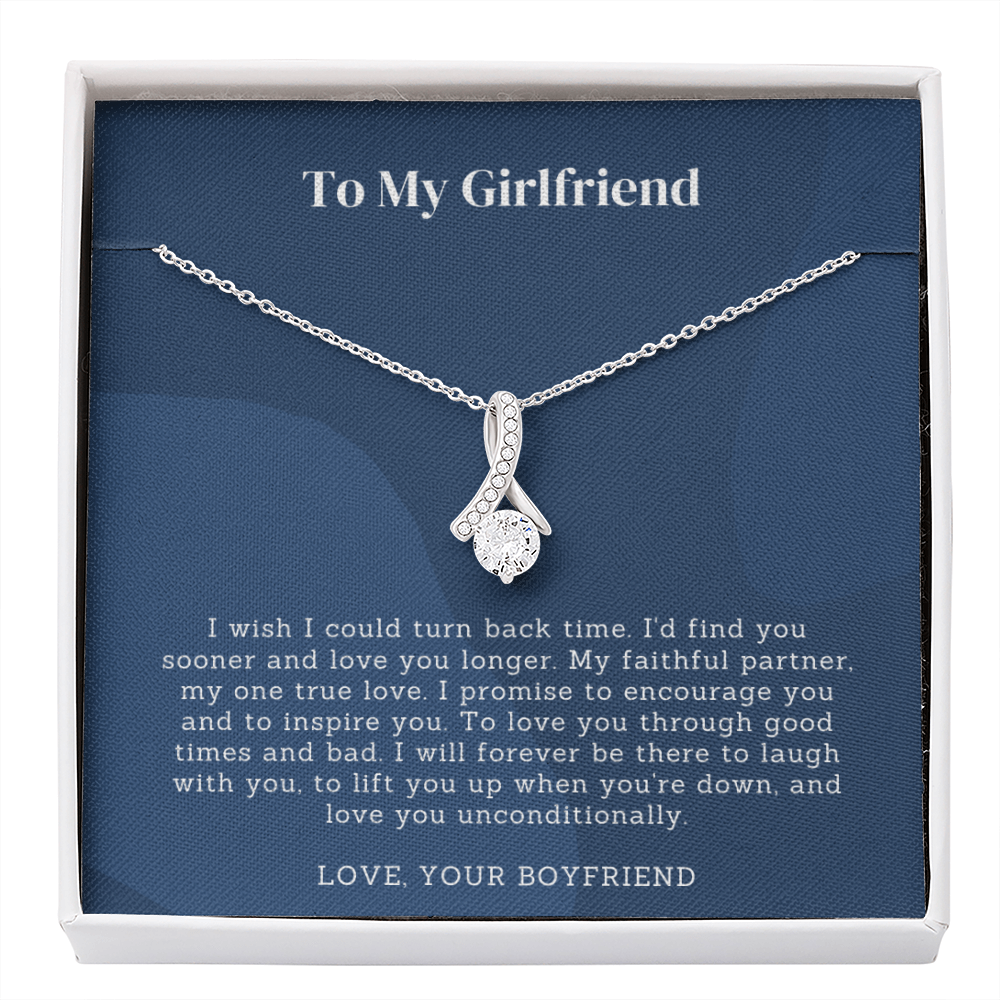 To My Girlfriend Necklace - Turn Back Time