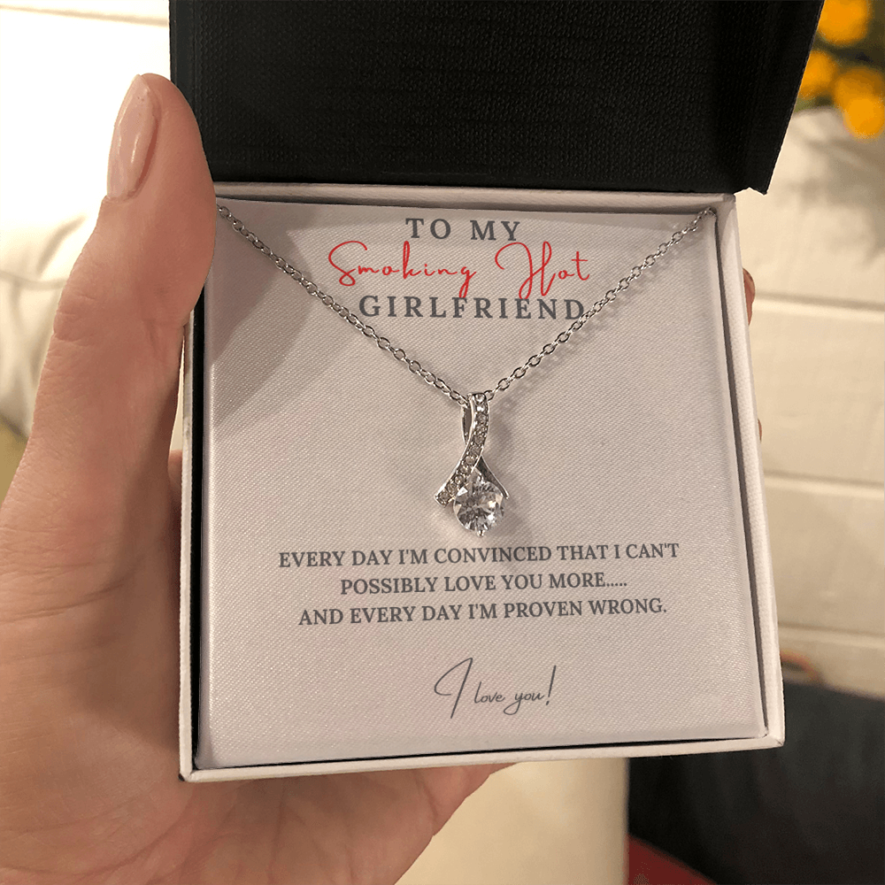 To My Smoking Hot Girlfriend - I Love you Necklace