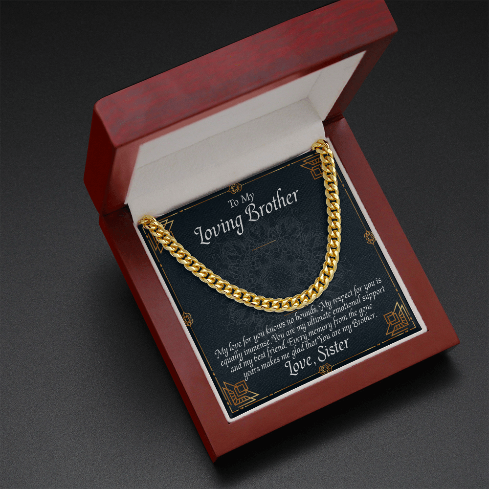 To My Loving Brother - Cuban Link Chain