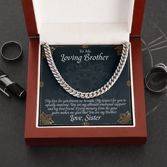 To My Loving Brother - Cuban Link Chain
