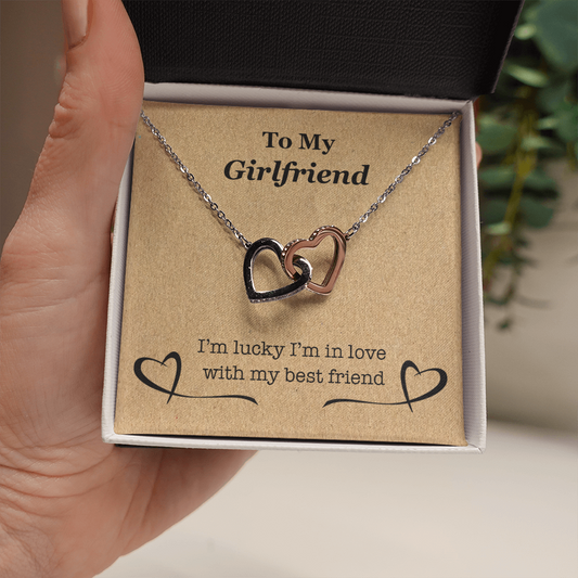 To My Girlfriend Necklace - Lucky I'm in love with My best friend