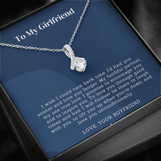 To My Girlfriend Necklace - Turn Back Time
