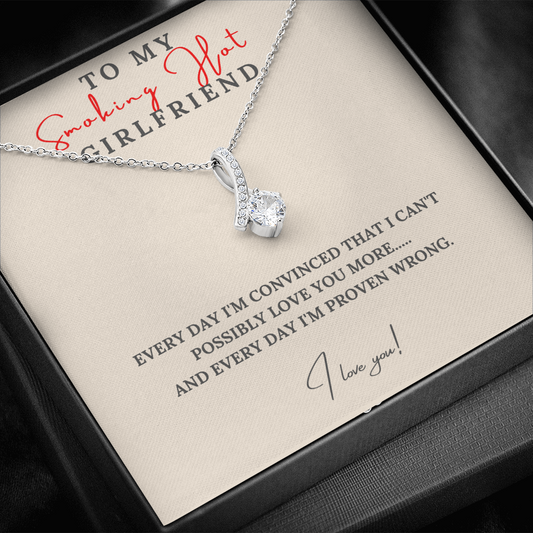 To My Smoking Hot Girlfriend - I Love you Necklace