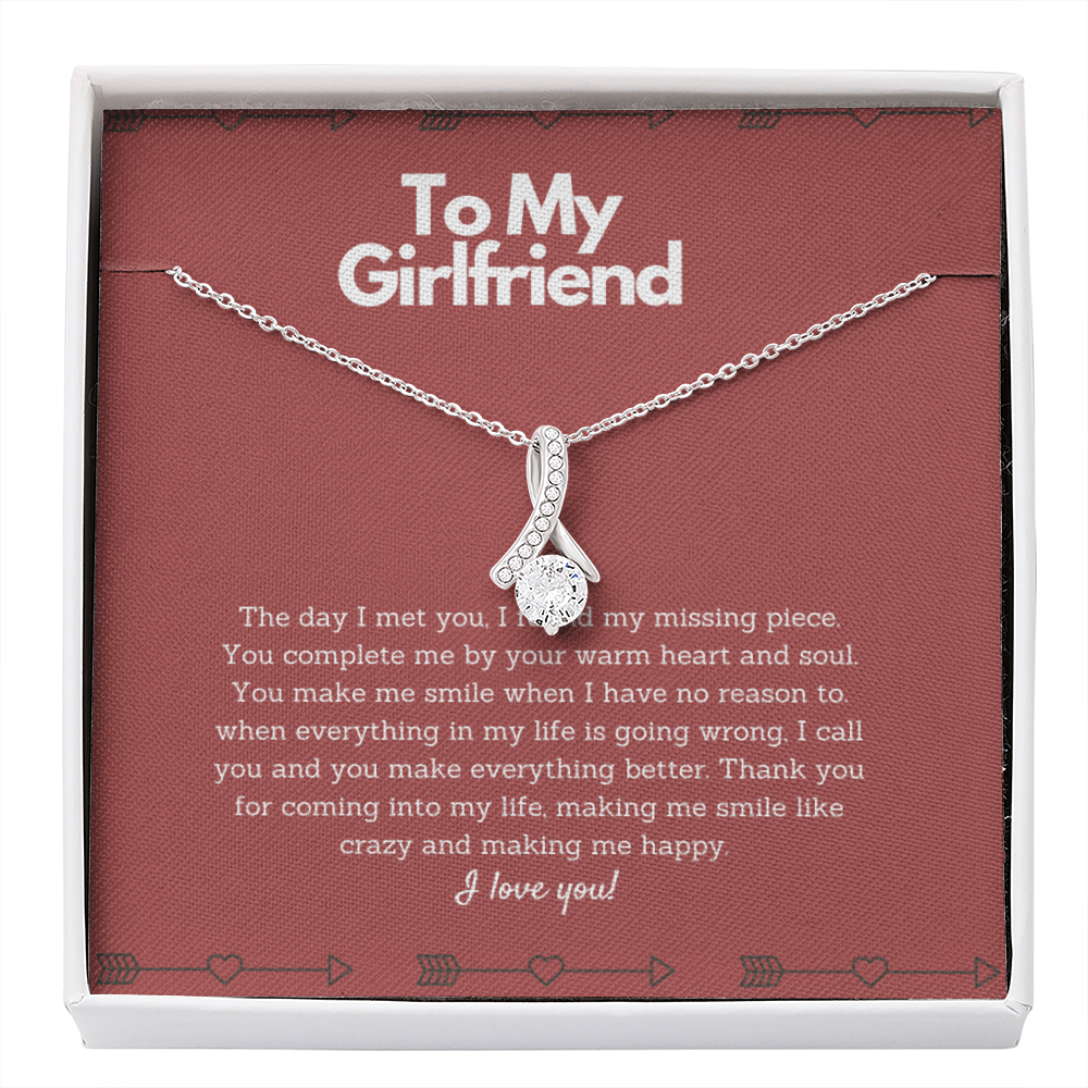 To my Girlfriend Necklace - You complete me