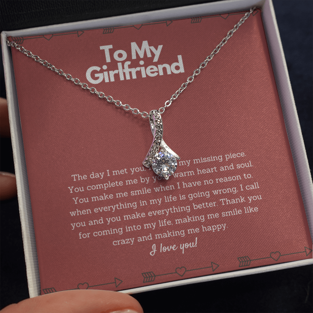To my Girlfriend Necklace - You complete me