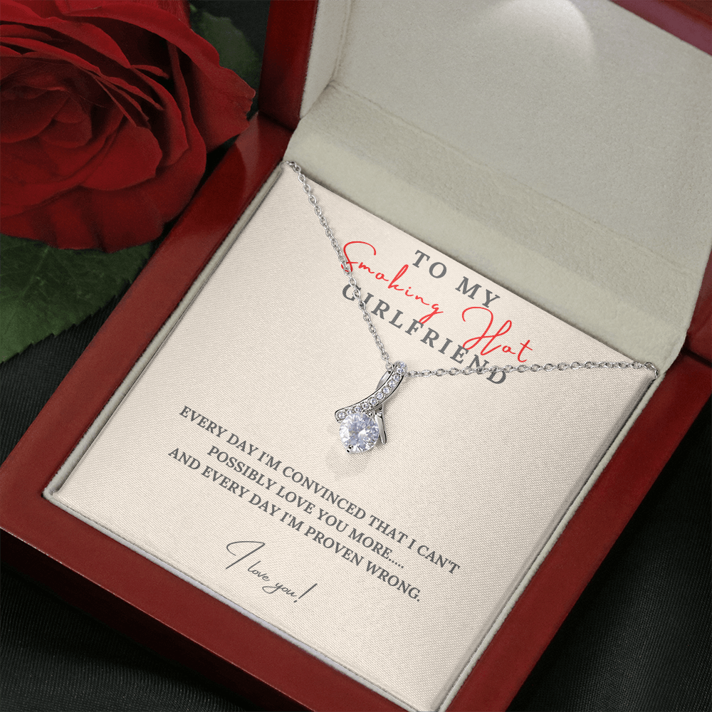 To My Smoking Hot Girlfriend - I Love you Necklace