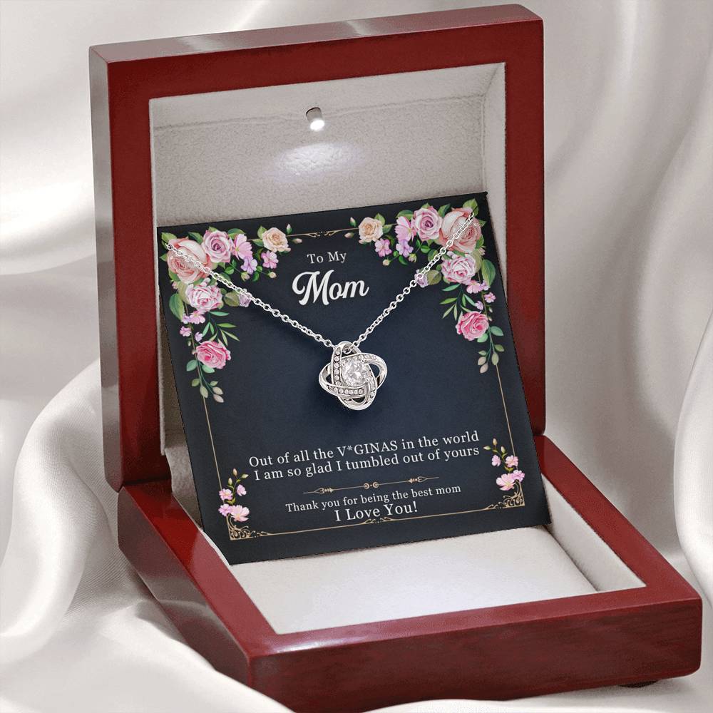 14K White Gold Eternal Necklace - To My Mom