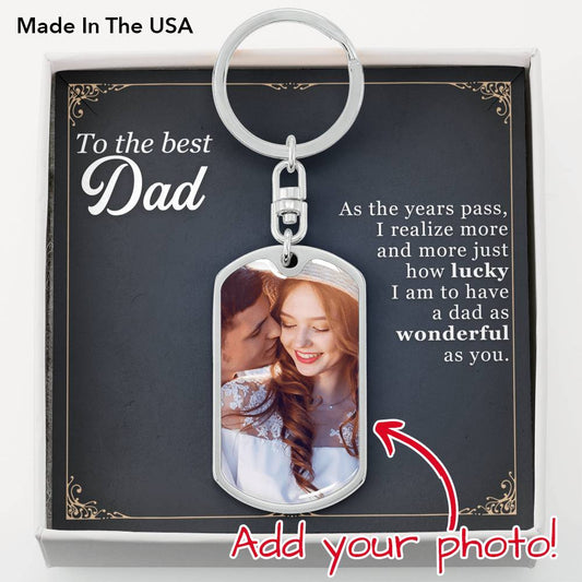 Father's Gift - Personalized Photo Keychain